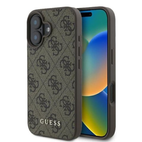 Guess 4G Classic - Etui iPhone 16 Plus (brązowy) Guess 4G Classic - Etui iPhone 16 Plus (brązowy)