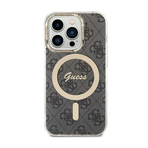 Guess 4G MagSafe - Etui iPhone 15 Pro Max (czarny) Guess 4G MagSafe - Etui iPhone 15 Pro Max (czarny)