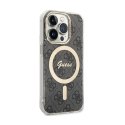 Guess 4G MagSafe - Etui iPhone 15 Pro Max (czarny)