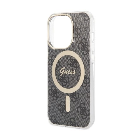 Guess 4G MagSafe - Etui iPhone 15 Pro Max (czarny) Guess 4G MagSafe - Etui iPhone 15 Pro Max (czarny)