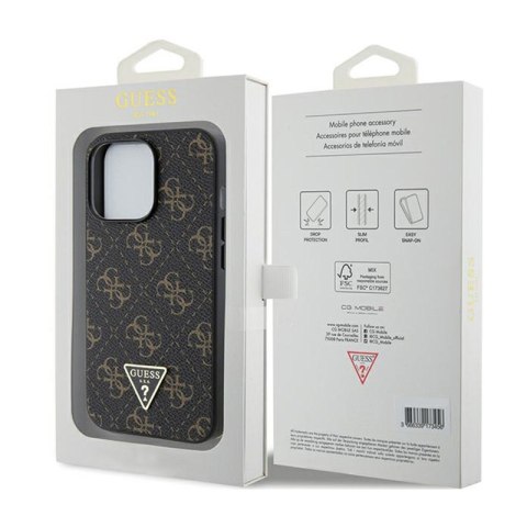 Guess 4G Triangle Metal Logo - Etui iPhone 13 Pro Max (czarny) Guess 4G Triangle Metal Logo - Etui iPhone 13 Pro Max (czarny)