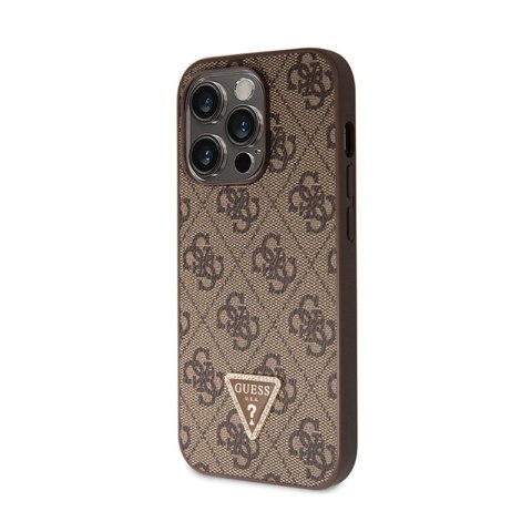Guess Crossbody 4G Metal Logo - Etui iPhone 15 Pro (brązowy) Guess Crossbody 4G Metal Logo - Etui iPhone 15 Pro (brązowy)