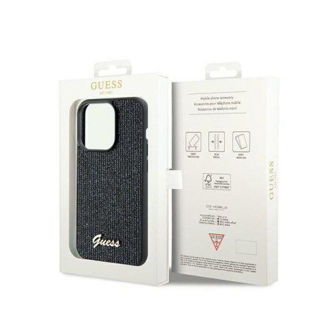 Guess Disco Metal Script - Etui iPhone 13 Pro Max (czarny) Guess Disco Metal Script - Etui iPhone 13 Pro Max (czarny)