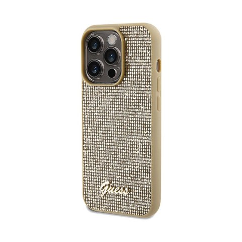 Guess Disco Metal Script - Etui iPhone 14 Pro Max (złoty) Guess Disco Metal Script - Etui iPhone 14 Pro Max (złoty)