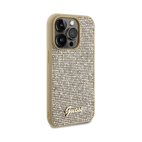 Guess Disco Metal Script - Etui iPhone 14 Pro Max (złoty) Guess Disco Metal Script - Etui iPhone 14 Pro Max (złoty)