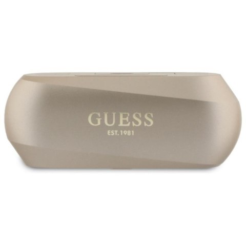 Guess Elongated Metalic Printed Logo - Słuchawki Bluetooth TWS + etui ładujące (złoty) Guess Elongated Metalic Printed Logo - Słuchawki Bluetooth TWS + etui ładujące (złoty)
