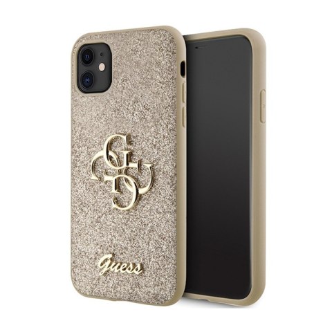 Guess Glitter Script Big 4G - Etui iPhone 11 (złoty) Guess Glitter Script Big 4G - Etui iPhone 11 (złoty)