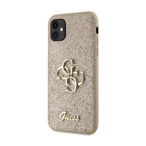 Guess Glitter Script Big 4G - Etui iPhone 11 (złoty) Guess Glitter Script Big 4G - Etui iPhone 11 (złoty)