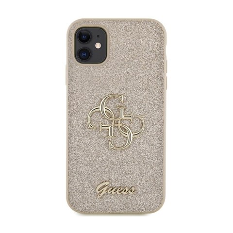 Guess Glitter Script Big 4G - Etui iPhone 11 (złoty) Guess Glitter Script Big 4G - Etui iPhone 11 (złoty)