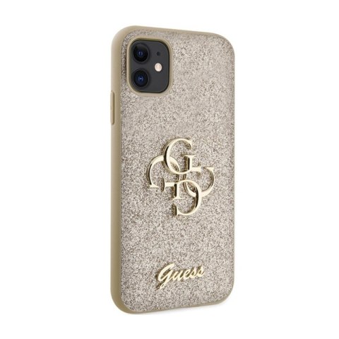 Guess Glitter Script Big 4G - Etui iPhone 11 (złoty) Guess Glitter Script Big 4G - Etui iPhone 11 (złoty)