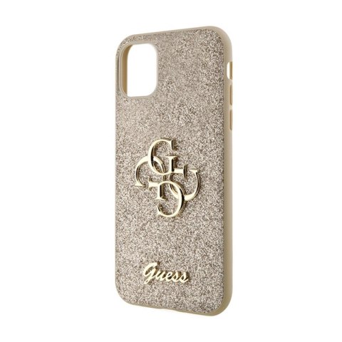 Guess Glitter Script Big 4G - Etui iPhone 11 (złoty) Guess Glitter Script Big 4G - Etui iPhone 11 (złoty)