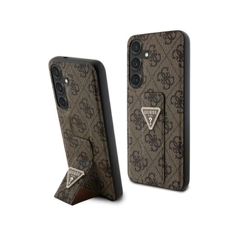 Guess Grip Stand 4G Triangle Strass Logo - Etui Samsung Galaxy S24+ (brązowy) Guess Grip Stand 4G Triangle Strass Logo - Etui Samsung Galaxy S24+ (brązowy)