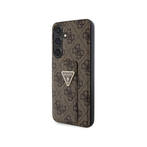 Guess Grip Stand 4G Triangle Strass Logo - Etui Samsung Galaxy S24+ (brązowy) Guess Grip Stand 4G Triangle Strass Logo - Etui Samsung Galaxy S24+ (brązowy)