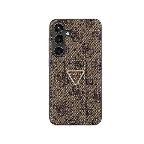 Guess Grip Stand 4G Triangle Strass Logo - Etui Samsung Galaxy S24+ (brązowy) Guess Grip Stand 4G Triangle Strass Logo - Etui Samsung Galaxy S24+ (brązowy)