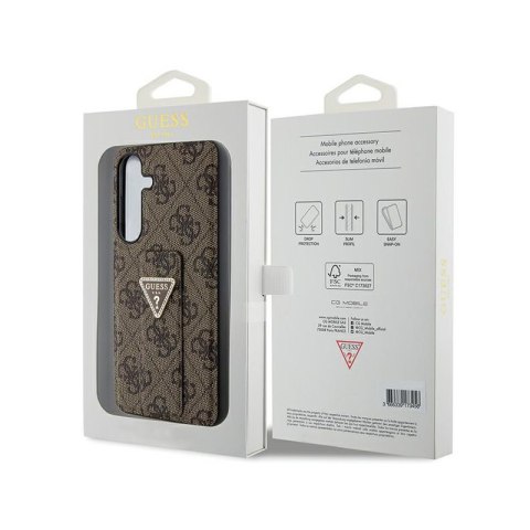 Guess Grip Stand 4G Triangle Strass Logo - Etui Samsung Galaxy S24+ (brązowy) Guess Grip Stand 4G Triangle Strass Logo - Etui Samsung Galaxy S24+ (brązowy)
