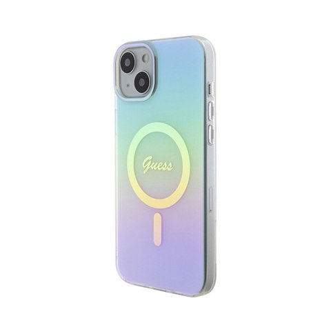 Guess IML Iridescent MagSafe - Etui iPhone 15 Plus (turkusowy) Guess IML Iridescent MagSafe - Etui iPhone 15 Plus (turkusowy)