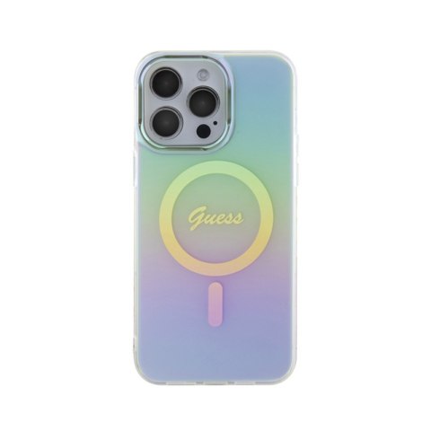 Guess IML Iridescent MagSafe - Etui iPhone 15 Pro (turkusowy) Guess IML Iridescent MagSafe - Etui iPhone 15 Pro (turkusowy)