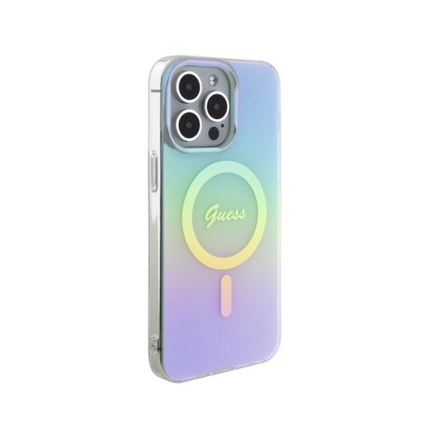 Guess IML Iridescent MagSafe - Etui iPhone 15 Pro (turkusowy) Guess IML Iridescent MagSafe - Etui iPhone 15 Pro (turkusowy)