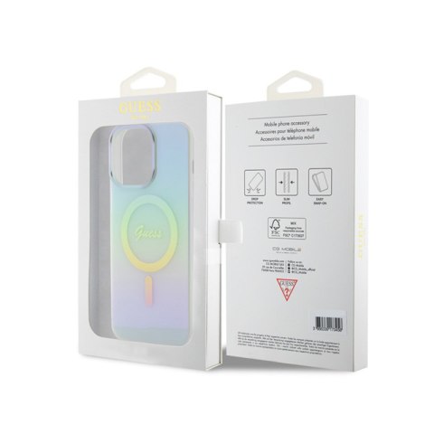 Guess IML Iridescent MagSafe - Etui iPhone 15 Pro (turkusowy) Guess IML Iridescent MagSafe - Etui iPhone 15 Pro (turkusowy)