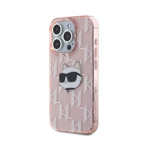 Karl Lagerfeld IML Choupette Head & Monogram - Etui iPhone 15 Pro Max (różowy) Karl Lagerfeld IML Choupette Head & Monogram - Etui iPhone 15 Pro Max (różowy)
