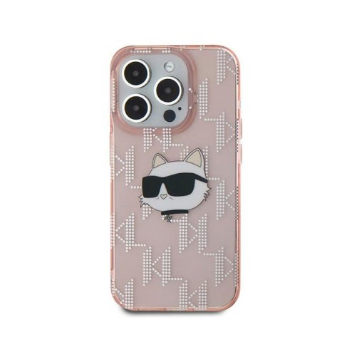 Karl Lagerfeld IML Choupette Head & Monogram - Etui iPhone 15 Pro Max (różowy) Karl Lagerfeld IML Choupette Head & Monogram - Etui iPhone 15 Pro Max (różowy)