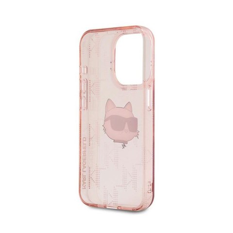 Karl Lagerfeld IML Choupette Head & Monogram - Etui iPhone 15 Pro Max (różowy) Karl Lagerfeld IML Choupette Head & Monogram - Etui iPhone 15 Pro Max (różowy)
