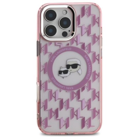 Karl Lagerfeld IML Monogram Karl & Choupette Head MagSafe - Etui iPhone 16 Pro (różowy) Karl Lagerfeld IML Monogram Karl & Choupette Head MagSafe - Etui iPhone 16 Pro (różowy)