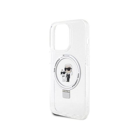 Karl Lagerfeld Ring Stand Karl & Choupette MagSafe - Etui iPhone 14 Pro (biały) Karl Lagerfeld Ring Stand Karl & Choupette MagSafe - Etui iPhone 14 Pro (biały)