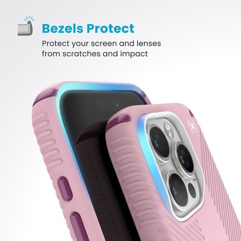 Speck Presidio2 Grip ClickLock & MagSafe - Etui iPhone 16 Pro (Wednesday Pink / Boysenberry Purple / White) Speck Presidio2 Grip ClickLock & MagSafe - Etui iPhone 16 Pro (Wednesday Pink / Boysenberry Purple / White)