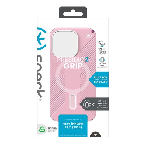 Speck Presidio2 Grip ClickLock & MagSafe - Etui iPhone 16 Pro (Wednesday Pink / Boysenberry Purple / White) Speck Presidio2 Grip ClickLock & MagSafe - Etui iPhone 16 Pro (Wednesday Pink / Boysenberry Purple / White)