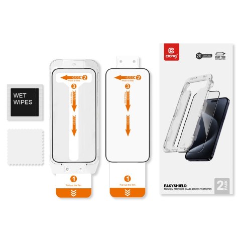 Crong EasyShield 2-Pack - Szkło hartowane iPhone 14 Pro (2 sztuki) Crong EasyShield 2-Pack - Szkło hartowane iPhone 14 Pro (2 sztuki)