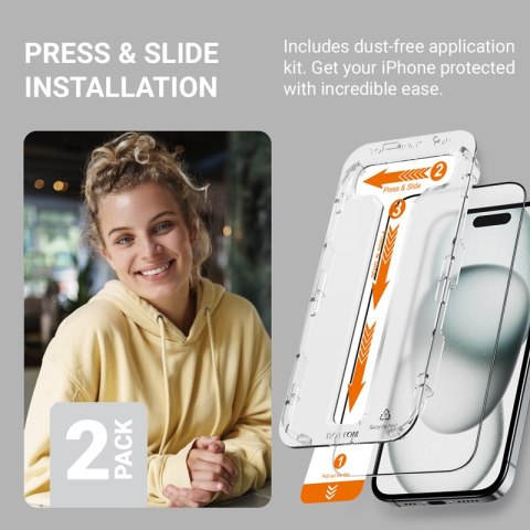 Crong EasyShield 2-Pack - Szkło hartowane iPhone 14 Pro (2 sztuki) Crong EasyShield 2-Pack - Szkło hartowane iPhone 14 Pro (2 sztuki)
