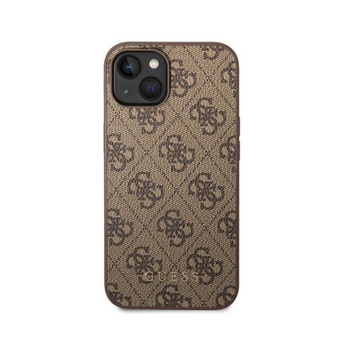 Guess 4G Metal Gold Logo - Etui iPhone 15 Plus (brązowy) Guess 4G Metal Gold Logo - Etui iPhone 15 Plus (brązowy)