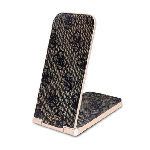 Guess 4G Pattern MagSafe - Składana ładowarka indukcyjna 2w1 z MagSafe do iPhone i AirPods 15W (brązowy) Guess 4G Pattern MagSafe - Składana ładowarka indukcyjna 2w1 z MagSafe do iPhone i AirPods 15W (brązowy)