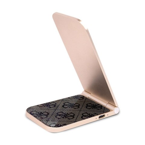Guess 4G Pattern MagSafe - Składana ładowarka indukcyjna 2w1 z MagSafe do iPhone i AirPods 15W (brązowy) Guess 4G Pattern MagSafe - Składana ładowarka indukcyjna 2w1 z MagSafe do iPhone i AirPods 15W (brązowy)