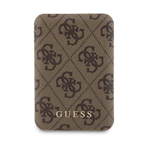Guess Bundle Pack MagSafe 4G Metal Gold Logo - Zestaw etui + Power Bank 5000mAh MagSafe iPhone 15 Pro Max (brązowy) Guess Bundle Pack MagSafe 4G Metal Gold Logo - Zestaw etui + Power Bank 5000mAh MagSafe iPhone 15 Pro Max (brązowy)