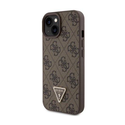 Guess Crossbody 4G Metal Logo - Etui iPhone 15 Plus (brązowy) Guess Crossbody 4G Metal Logo - Etui iPhone 15 Plus (brązowy)