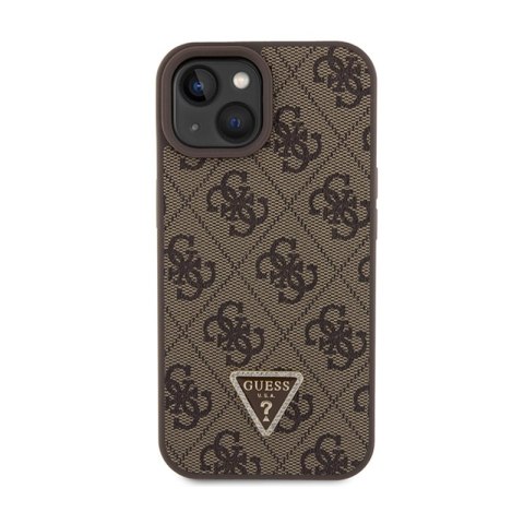 Guess Crossbody 4G Metal Logo - Etui iPhone 15 Plus (brązowy) Guess Crossbody 4G Metal Logo - Etui iPhone 15 Plus (brązowy)