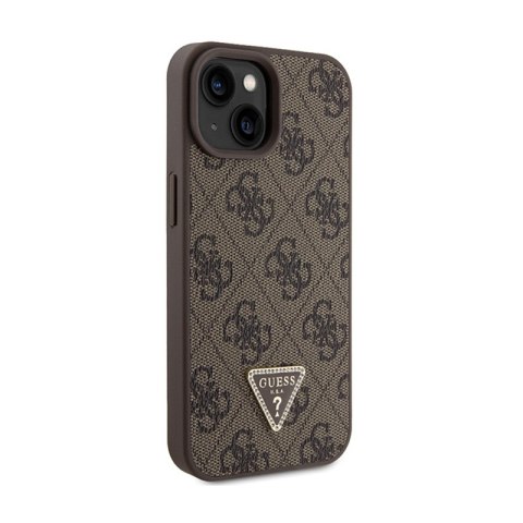 Guess Crossbody 4G Metal Logo - Etui iPhone 15 Plus (brązowy) Guess Crossbody 4G Metal Logo - Etui iPhone 15 Plus (brązowy)
