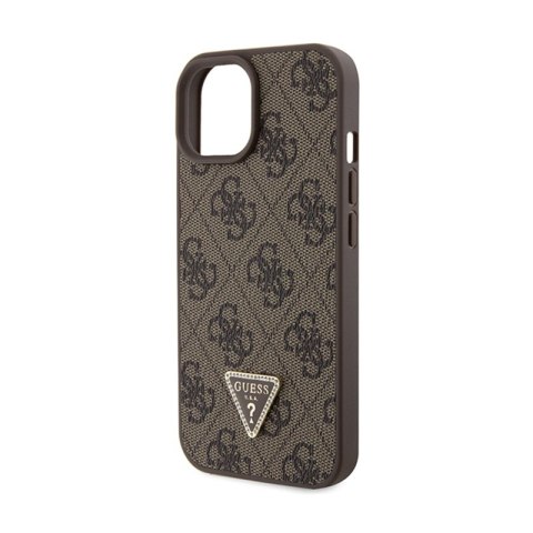 Guess Crossbody 4G Metal Logo - Etui iPhone 15 Plus (brązowy) Guess Crossbody 4G Metal Logo - Etui iPhone 15 Plus (brązowy)