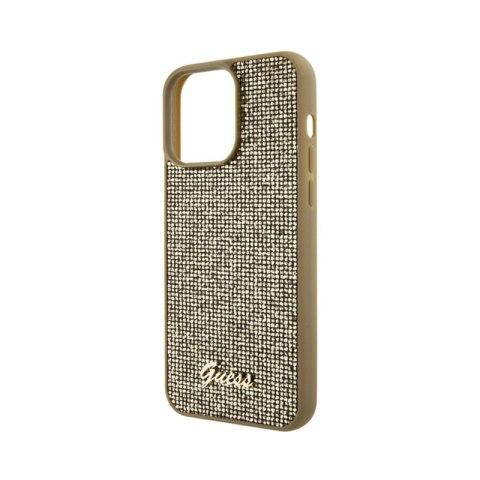 Guess Disco Metal Script - Etui iPhone 15 Pro Max (złoty) Guess Disco Metal Script - Etui iPhone 15 Pro Max (złoty)