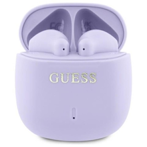 Guess Printed Classic Logo - Słuchawki Bluetooth TWS + etui ładujące (fioletowy) Guess Printed Classic Logo - Słuchawki Bluetooth TWS + etui ładujące (fioletowy)