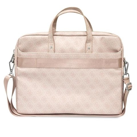 Guess Saffiano 4G Triangle Logo Computer Bag - Torba na notebooka 16" (różowy) Guess Saffiano 4G Triangle Logo Computer Bag - Torba na notebooka 16" (różowy)