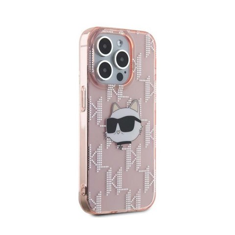 Karl Lagerfeld IML Choupette Head & Monogram - Etui iPhone 15 Pro (różowy) Karl Lagerfeld IML Choupette Head & Monogram - Etui iPhone 15 Pro (różowy)