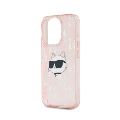 Karl Lagerfeld IML Choupette Head & Monogram - Etui iPhone 15 Pro (różowy) Karl Lagerfeld IML Choupette Head & Monogram - Etui iPhone 15 Pro (różowy)
