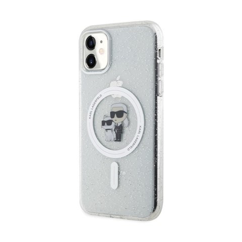 Karl Lagerfeld Karl & Choupette Glitter MagSafe - Etui iPhone 11 (przezroczysty) Karl Lagerfeld Karl & Choupette Glitter MagSafe - Etui iPhone 11 (przezroczysty)