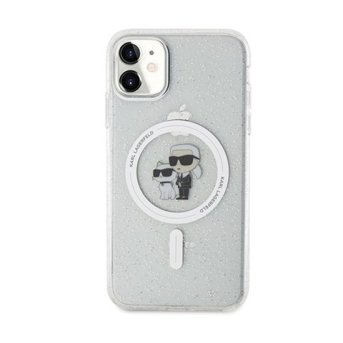 Karl Lagerfeld Karl & Choupette Glitter MagSafe - Etui iPhone 11 (przezroczysty) Karl Lagerfeld Karl & Choupette Glitter MagSafe - Etui iPhone 11 (przezroczysty)