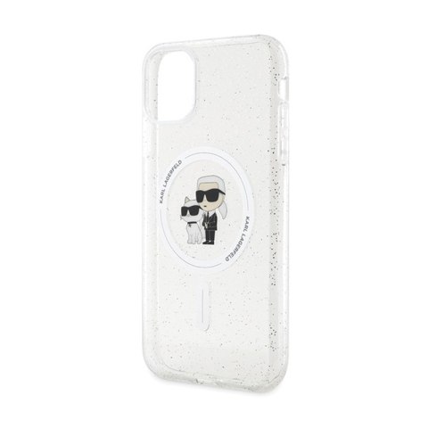 Karl Lagerfeld Karl & Choupette Glitter MagSafe - Etui iPhone 11 (przezroczysty) Karl Lagerfeld Karl & Choupette Glitter MagSafe - Etui iPhone 11 (przezroczysty)