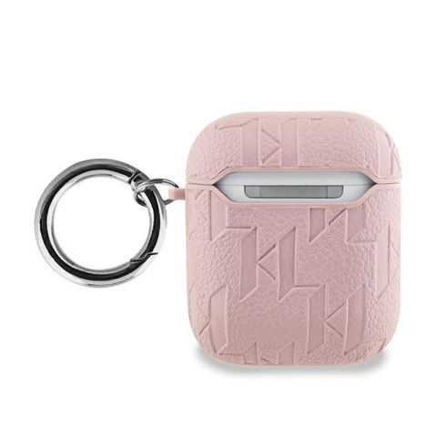 Karl Lagerfeld Monogram Karl Head - Etui AirPods 1/2 gen (różowy) Karl Lagerfeld Monogram Karl Head - Etui AirPods 1/2 gen (różowy)