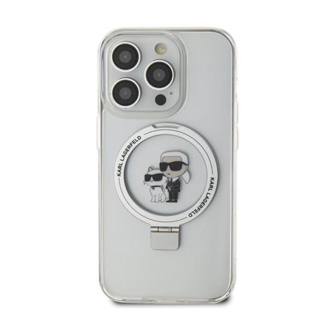 Karl Lagerfeld Ring Stand Karl & Choupette MagSafe - Etui iPhone 11 (biały) Karl Lagerfeld Ring Stand Karl & Choupette MagSafe - Etui iPhone 11 (biały)